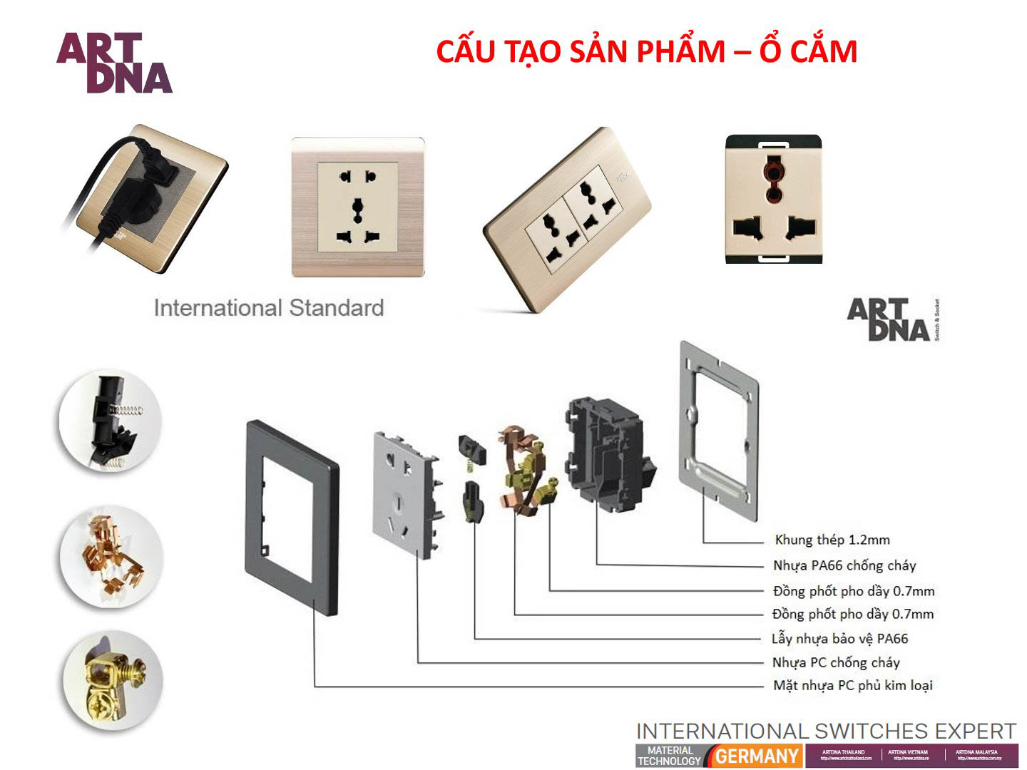 Công tắc ổ cắm Art DNA | Art DNA